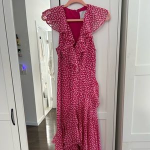C/Mel collective ruffle maxi gown